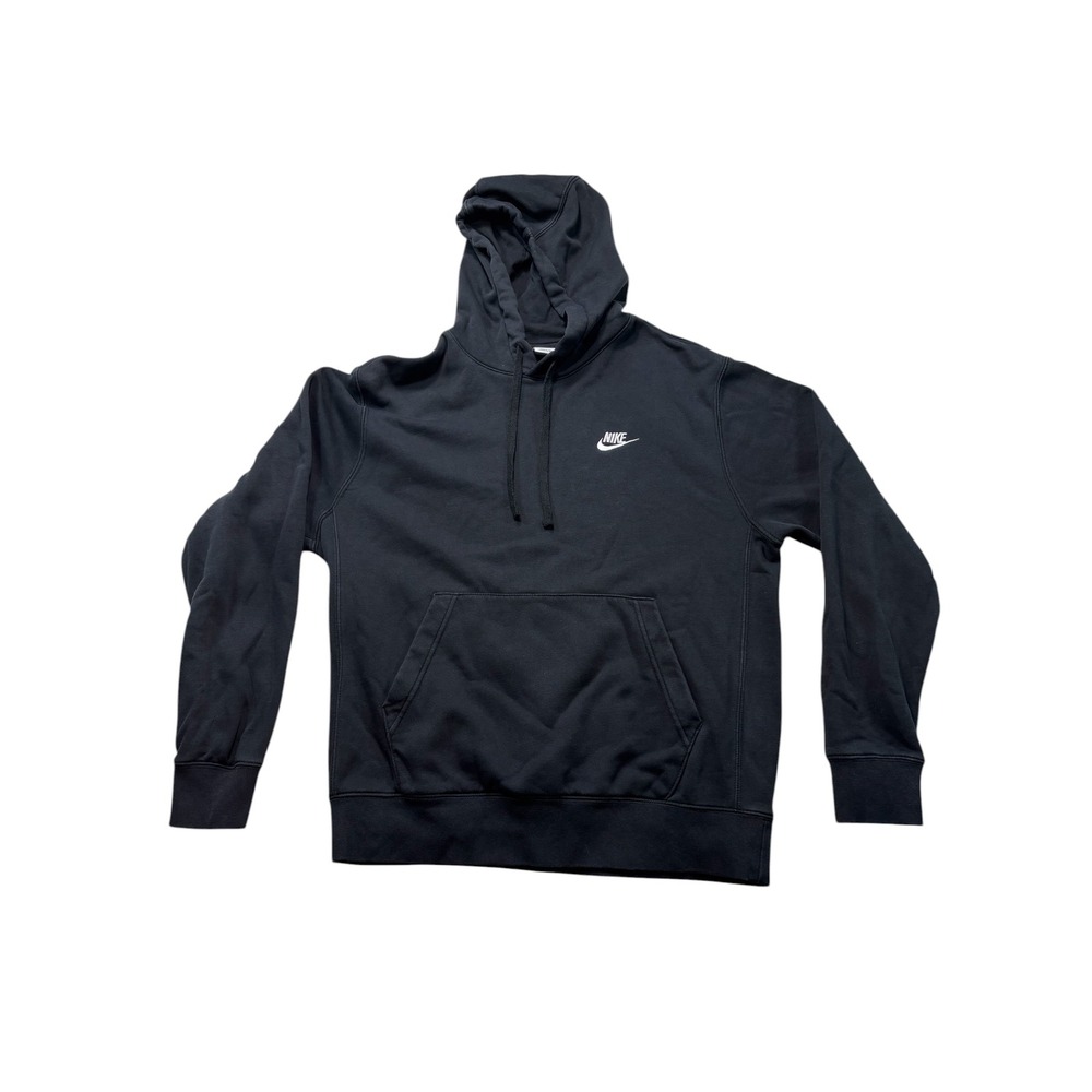 Nike Sportswear Club Fleece Hoodie Mens‎ Medium Black Pullover  Logo #K8